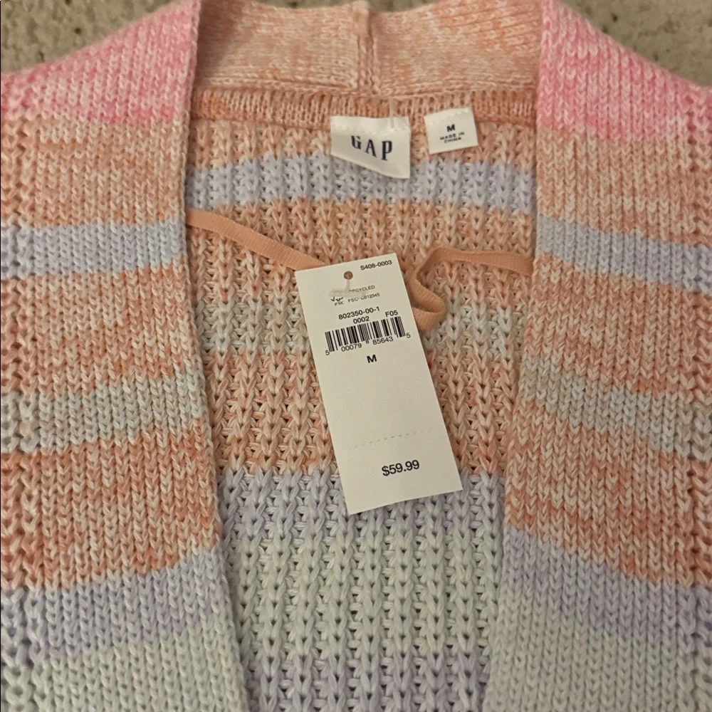 GAP Peach and Light Gray Knit Sweater - Picture 6 of 6